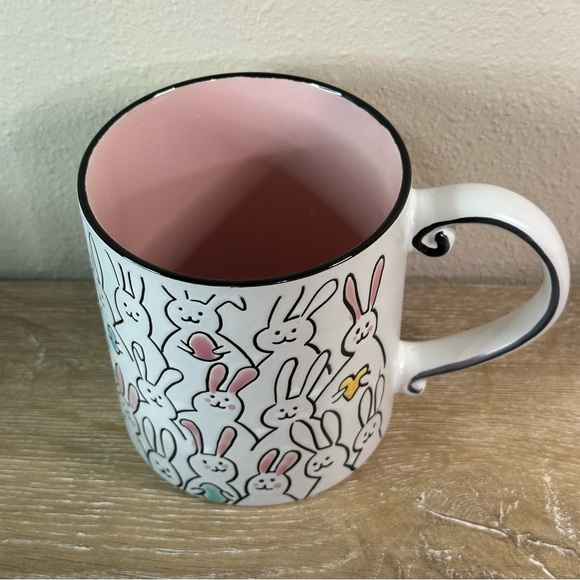 Spectrum Designz Easter Spring REPEAT BUNNY  Mug -pink Interior - Picture 3 of 6